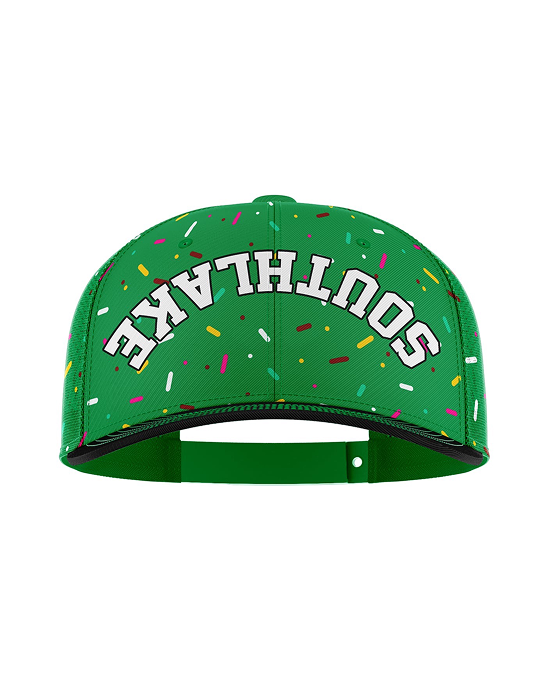 Southlake Sprinkle Snapback - Green/Black (Upside Down Script) PRE-ORDER