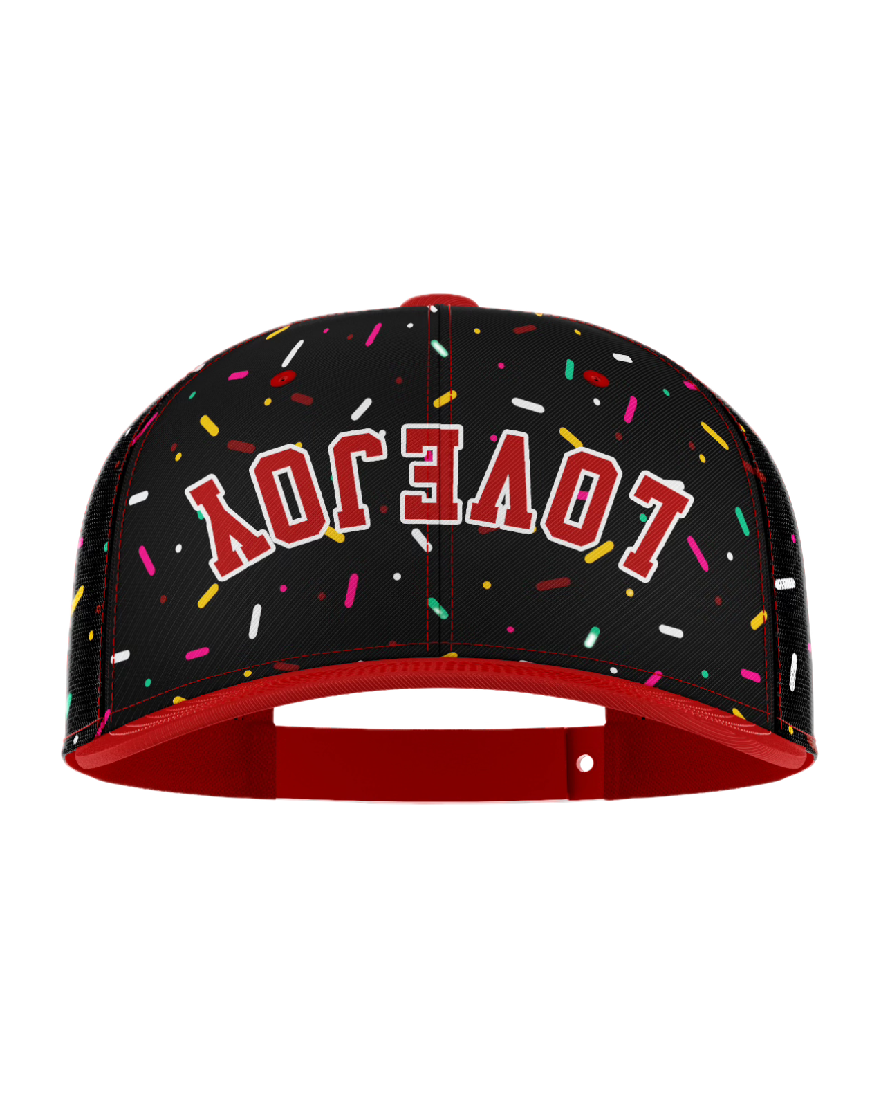 Lovejoy Sprinkle Snapback - Black/Red (Upside Down Script) PRE-ORDER