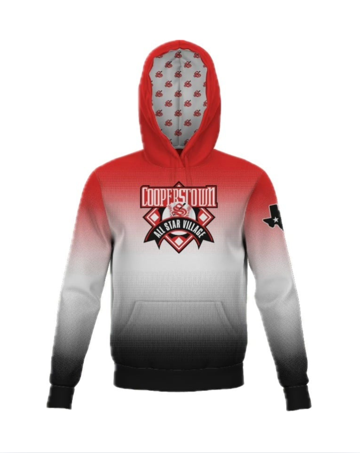 STIX Cooperstown Ombre Customizable Long Sleeve Hoodie PRE-ORDER