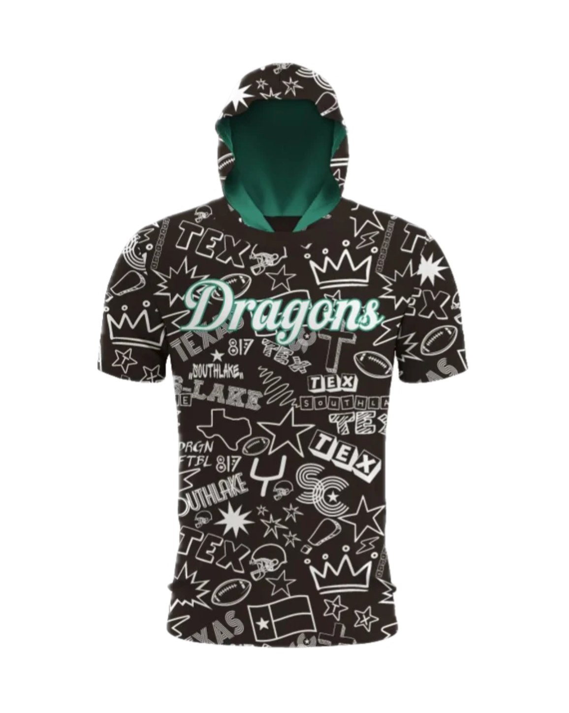 Southlake Dragon Texas Pride Football Hoodie PRE-ORDER