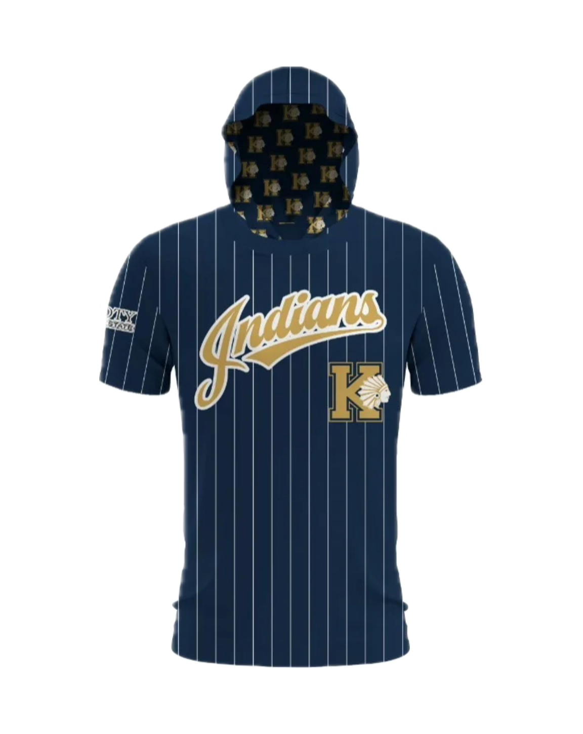 Keller Indians Pin Stripped Baseball Hoodie PRE-ORDER