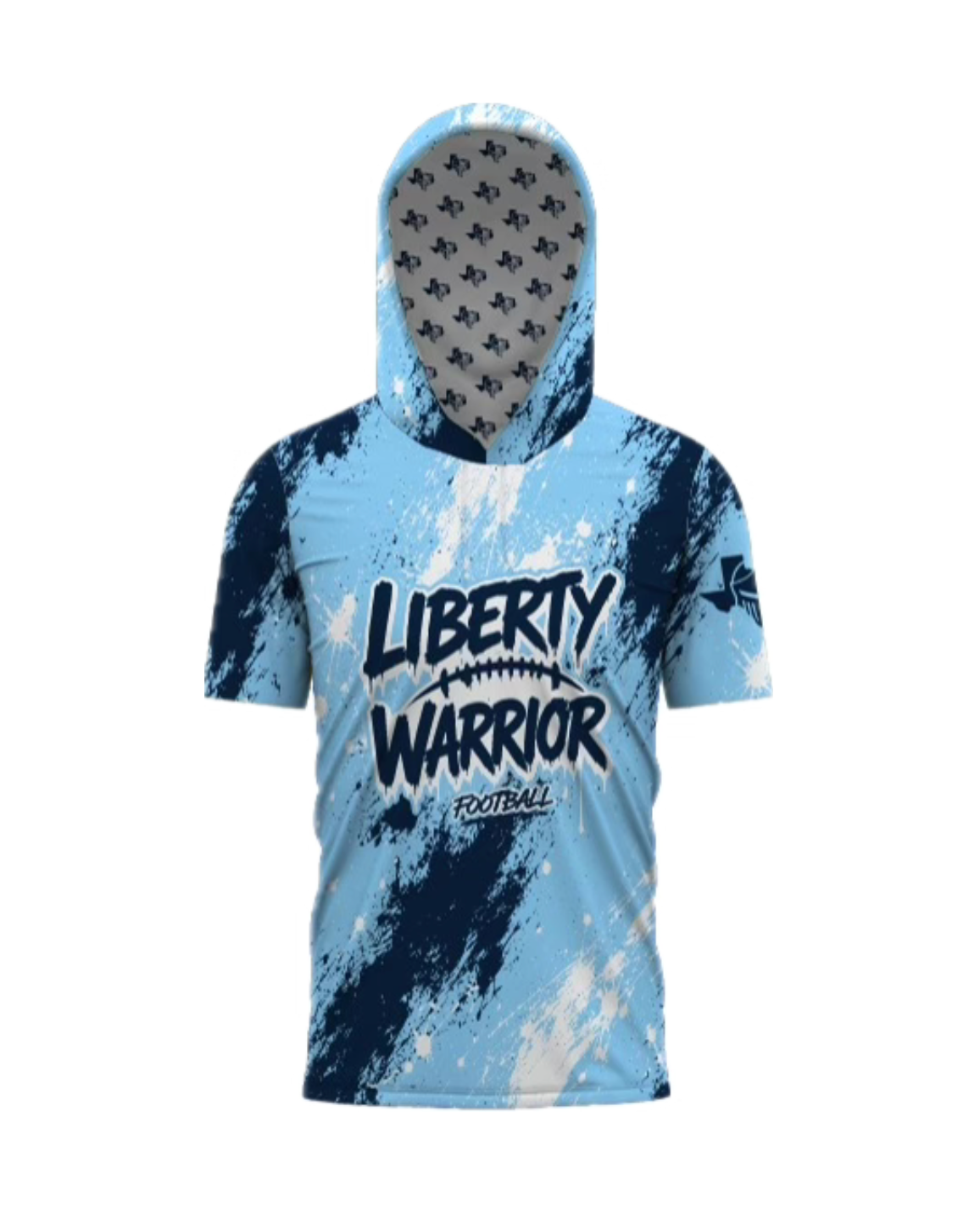 Liberty Warrior Paint Splatter Football Hoodie PRE-ORDER