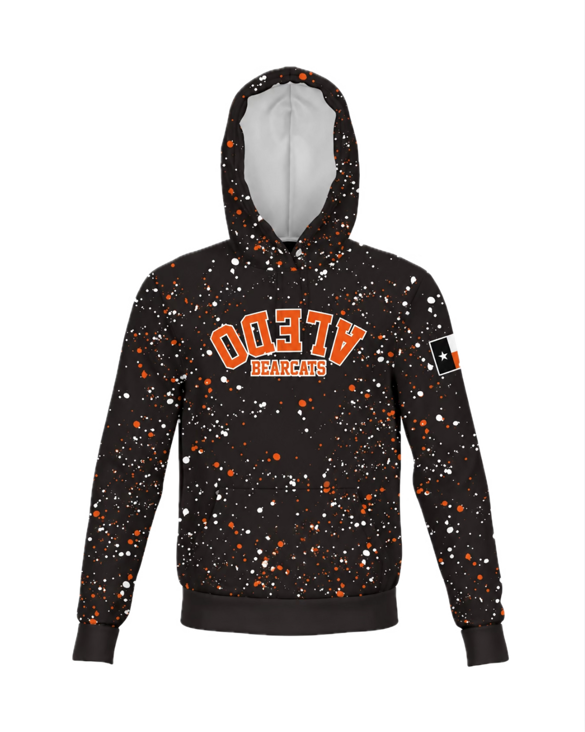 Aledo Bearcat Long Sleeve Black Splatter Hoodie PRE-ORDER