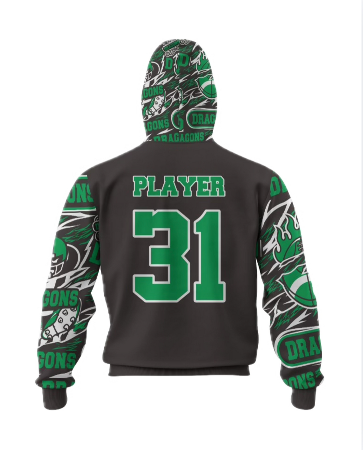 Dragon Football Battle Inspired Long Sleeve Hoodie PRE-ORDER