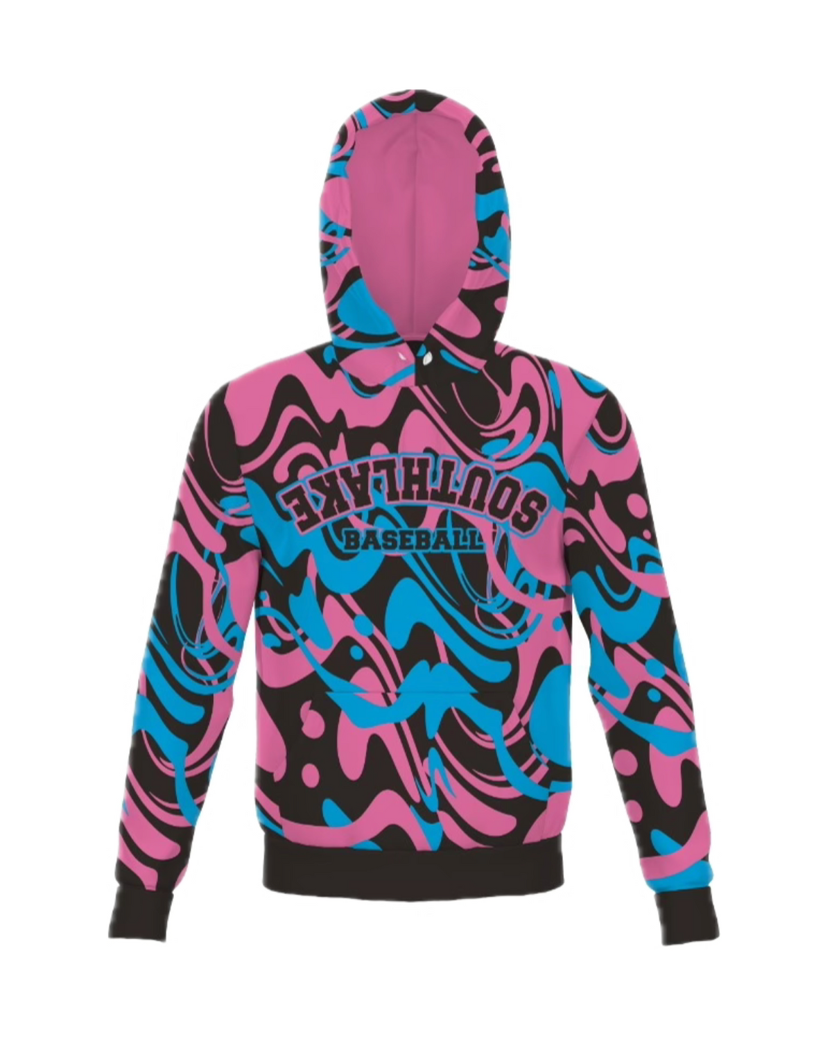 Southlake Dragons Swirl Baseball Long Sleeve Hoodie PRE-ORDER